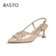 Les 25 meilleurs sandales féminines à bout pointu de la mode de la mode d'été F6031BH5 Pink 37