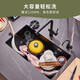 溥畔意大利意狄讴石英石水槽大单槽厨房洗菜盆台下盆水池洗碗槽黑7170 多款龙头自由搭咨询客服哦
