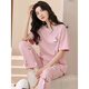 Pajama modal con almohadilla para el pecho para mujeres para algodón puro de verano Pantalones de algodón corto de algodón corto Rechazador de cuello redondo para ropa de ropa para exteriores Juego de ropa para el hogar YSH679 (algodón) M [almohadilla de mama]