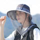Pékin Shi Fishing Suncreen Hat Sunshade Sunshade Mosquito Mosquito Mosquito Chapeau protecteur Breatte Couverture de Camouflage de l'estomac Masque - Gray (cercle de tête: 58-63)