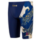 ZOKE Herren-Badehose, Fünf-Punkt-Schwimmtraining, flacher Winkel, schnell trocknend, Jugend-Wettkampf-Dreieck, blauer Drache, Badehose, fünf Punkte, tiefblaues Gold, chinesischer Drache_123536885 M