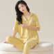 Kaizitu Modal women's pajamas and home clothes set comfortable short-sleeved trousers for outside wear 12109 [Soft Modal, breathable and comfortable] M [90-100Jin [Jin equals 0.5 kg]]