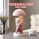 Cartoonbärenschreibtisch Lampe Ornamente für Schlafzimmer Nacht Nacht Licht Creme Stil Kinderzimmerdekoration Atmosphäre Licht Geburtstagsgeschenk Jixiang Ruyi Schreibtisch Lampe Ornamente - Pink