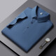 NASA Basislicht Geschäft Traaceless echtes Eis Seidenpolo Hemd Kühle COOL CASISSLAPEL TOP Dünn Sweatshirt 12357# Graues Grün 3xl