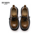 DEEP BREATH Deep Breath Women's Shoes Cowhide Low Top Strap Thick Sole Derby Shoes Gentleman Shoes Women's Shoes AX13117 Yellow Brown 34