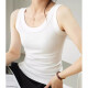 Summer nuevo chaleco sin mangas de algodón para mujeres que usan una camisa base con un ajuste delgado y versátil atuendo de mujeres, Z Yuren 1050 Green L