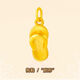 UDL gold slipper pendant 999 pure gold evil transport bead necklace cute small slipper pendant DIY small slipper accessories new style + gift box 0.09g