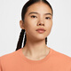 耐克（NIKE）ESSENTIALS女子印花T恤秋季纯棉休闲轻便柔软舒适DX7907 828柔和橙 2XL