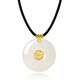 Liuguifu Jewelry Gold Pendant Xiangyunfu Buckle Gold Inlaid Jade Pendant Gold Jade Necklace Pendant HT0600026 Pricing
