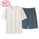Langsha Light Luxury Pajamas Summer Modal de manga corta de verano pantalones pantalones cortos de manga corta Summer Seda de seda de gran tamaño para el hogar ySX9712 L