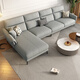 
Disney fabric sofa Italian light luxury cotton and linen small apartments in a straight row multi-person combination soft package living room furniture Y753# 2.2 meters three-person seat [Cotton and linen] down + sponge