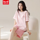 Catman (Miiow) Pyjamas für Frauen für Sommershorts, Baumwollrunde Hals-Dünnstil Sweet Pink Home Clothing Set kann außerhalb von Z9848 m getragen werden [empfohlen, 80-100 Jin zu tragen [Jin ist gleich 0,5 kg]]