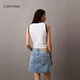 Calvin Kleinjeans 25 Frühlings- und Sommer Neue Frauen trendy Retro CK Sexy heißes Mädchen Hellblau Denim Rock 47b738g