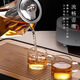 Glass teapot household filter teapot high temperature resistant floral teapot square teapot 350ML stainless steel liner