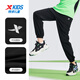 
XTEP (XTEP) children's trousers with thin and high elasticity and smooth technology ice-sensing pants, pure black 170