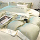 Zhewei Xiaoqing Xiaoxiao Lavado de hielo Seda de seda Bandeja para ropa de cama de seda de cuatro piezas Cubierta de edredón dormido desnudo Sn73371 Royza Bentley Blue-Limilk Té [Feel de desnudos sedoso] 0.9 Cama de dormitorios Cubierta de trama de tres piezas 150*200 Bed Sheet estilo '