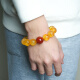 
Qianjun Natural Agate South Red Scattered Pearls Liangshan Raw Ore Full Colored Meat Flame Pattern Bracelet Buddhist Beads Diy Accessories [15.7mm] No. 15053/Send Certificate