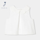 JACADI Yacadi French Girls Sleeveless Round Neck Shirt 2025 Summer New Product All-match T-shirt Top 2041079 White 701 152 /12A