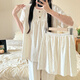 COLORFUL GEMS夏季卡通甜美睡衣女三件套可外穿家居服套装 HS  SW761# 175 L
