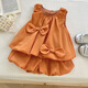 HUALIN FASHION Guangzhou Thirteen-Line Summer Korean Style Girls Bow Sleeveless Dress Sisters 1715217153 17152 Set M 100c