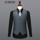 GMONS 100% Wool Suit Vest Casual Warm Vest Sleeveless Jacket Off-Shoulder Suit Vest Gray Vest Shopping Mall Same Style 52 Code 185/100A