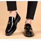 
Belle leather shoes men's new soft sole footwear men's leather shoes one foot to wear patent leather beans shoes business men's small leather shoes black 9926 42 size larger