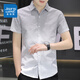 Jüdisches Eis Seiden kurzärmeliges Hemd Herren Sommer Ultra-dünner Verlaufsfarbe halbärmeligem Quadratzoll Hemd vielseitig hübsches lässiges Casual Shirt 844 Khaki 2xl