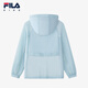 FILA Children's Sun Protection Clothing 2025 Autumn New Girls' Outdoor Sports Hooded Jacket Light Silicon Blue-LB 160