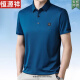 Hengyuanxiang mittleren und älteren Eisseide kurzärmeliges T-Shirt, Vater mittleren Alters Casual Lose Polo halbärmelig 9859 flacher Kaffee 165/m