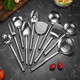Spulula Fryry Spatula Soup Spoon Spoon Коланже из нержавеющей стали шпатья по домашнему кухни жареного толстого железного лопатока жарки кольца