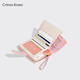 CRTNZO KROEZ light luxury wallet for women short 2025 new coin wallet for women card bag birthday Chinese Valentine's Day gift practical pink - give girlfriend wife practical and high-end feeling