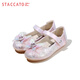 Scatto children's shoes, girls' Elsa Princess shoes, spring and autumn baby shoes, little girls crystal single shoes, children's soft-soled small leather shoes, trendy O97469 color/pink 30