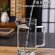 ENSHOUSU Épaissined carré Crescent Verre Fair Cup de thé domestique Diviseur de thé à la chaleur Fleurée de thé à la chaleur Ensemble accessoires de thé Kung Fu Filtre Thé 12023 MODE CRYPTION THE-258ML Square Moon