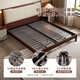 
Quanyou Home New Chinese Furniture Master Bedroom Bedside Backrest Soft Cover Bed 1.8x2m Double Large Bed High Box Storage Bed with High Box + Bedside Table*1+69 Mattress 1.8*2m