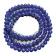 VZZS Natural Tanzanite Bracelet Three Circles of Buddha Beads Bracelet Heart of the Ocean Purple Sapphire Crystal Tanzania Gemstone Jewelry for Women (A62) Approximately 4.4mm
