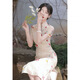 HUALIN FASHION改良旗袍夏季少女气质白色连衣裙国风日常 831花色 M