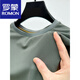 Romon Ice Silk Mesh T-Shirt Herren kurzärmelige runde Hals Sommer-Eissensen atmungsaktives schweißabsorbierend