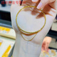Jun Nianyu Old Phoenix 999 Gold Pure Gold Bracelet Elastic Memory Three Circles Five Circles Bracelet Holiday Gift Bracelet for Wife Bungee Twill Five Circles-Same Style as Gj021