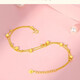 UDL Pure Gold 999 Thrilling Gold Bracelet for Women Pure Gold Bracelet Bracelet Hand Accessories Birthday Gift for Girls Pure Gold Thrilling Star Bracelet 4.3g