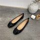 Sofea sommer boge flache schuhe vielseitige leichte mundschuhe schwangere Frauen Ballettschuhe J683-4 Aprikose Farbe 35
