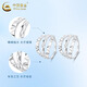 China Gold (CHINA GOLD) PT950 platinum earrings, new earrings, women's high-end Valentine's Day birthday gift for girlfriend and wife, platinum minimalist earrings, about 1.8g