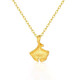 RSRDDY old Phoenix Gold Store same style 999 zirconium necklace women's pendant new year color gold clavicle chain 18k gold Sansheng apricot necklace
