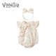 
Fanhunting baby clothes summer clothes newborn bags baby girl onesie princess full moon 100 days ha-shirt summer M9925 meters white 66cm