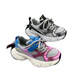 
Guanmao Pei boys and girls 2025 spring new double net breathable children's fashion children's shoes Velcro patch bottom sports dad shoes A9901 Meihong 27 double net-31 patch bottom