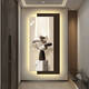 Yonghuan Modern Light Luxus -Eingangsdekoration Malerei Einfaches LED -Lampe Hängende Malerei neben der Tür 2025 Neues Wandbild T12350 80*160 cm Power Bank Fernbedienung UV -Schnitzen + Kristall