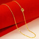 Wanmu gold necklace new style 999 pure gold baby's breath chain sparkling fine gold-plated necklace women's clavicle chain baby's breath necklace 4.52g
