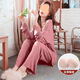 Le Xibei long-sleeved nightgown for women, small home clothes 2025 681# elegant white lapel skirt (version) 175 L (95-110Jin[Jin equals 0.5 kg])