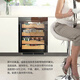 DBERLAN 40-piece under-counter embedded wine cabinet, constant-temperature wine cabinet, beverage cabinet, tea refrigerated cabinet, built-in wall for home use, high-end vacuum door-electric door, dual temperature, 46 pieces (scheduled period of 35 days) 46 bottles