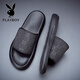 Chanclas Playboy 2025, novedad de verano, zapatos de playa para exteriores ajustables con Velcro antideslizantes informales para hombre, sandalias negras 6189 40