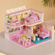 Linda casa de la casa para niños Villa Assamped Builds Builds For Girls Series Princess Castle Toys para niñas de 6 a 12 años D Hogar de moda de doble capa de doble capa [1048 PILELES] Give